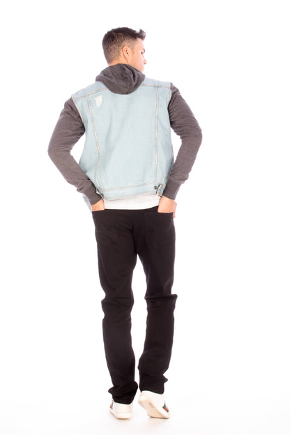 DENIM HOODIE JACKET - #LSB