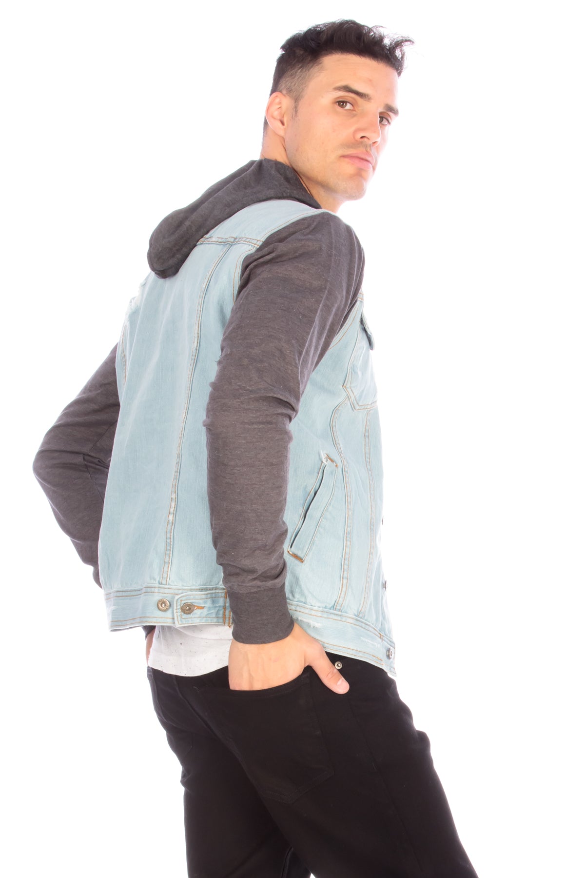 DENIM HOODIE JACKET - #LSB