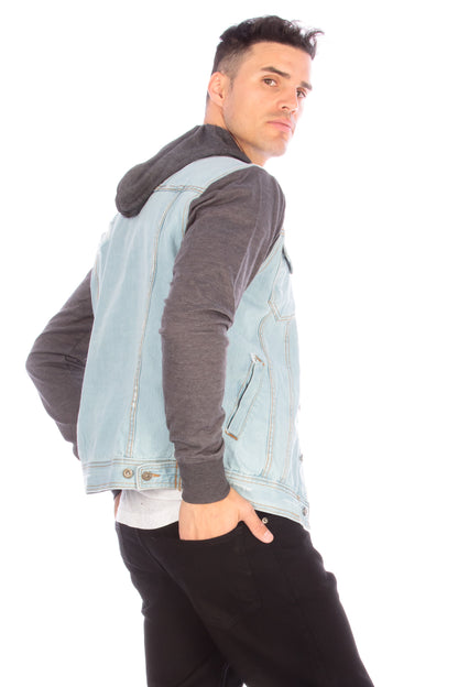 DENIM HOODIE JACKET - #LSB
