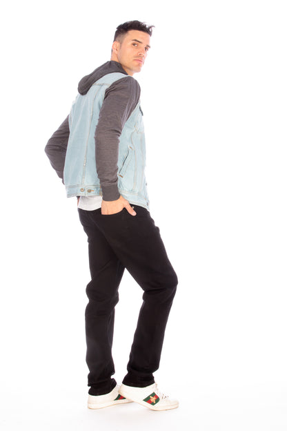 DENIM HOODIE JACKET - #LSB