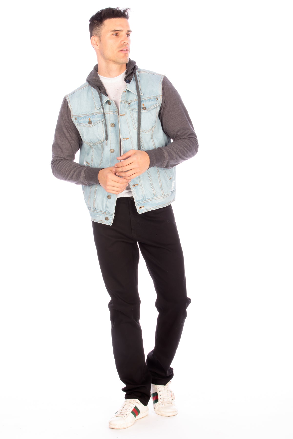 DENIM HOODIE JACKET - #LSB