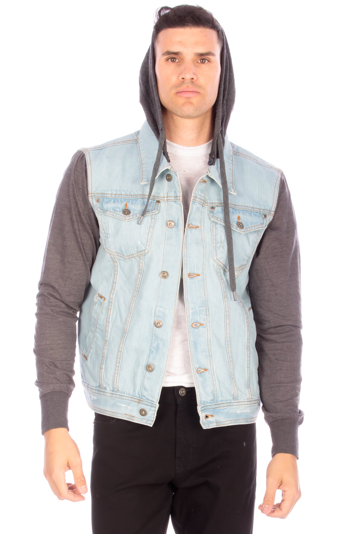 DENIM HOODIE JACKET - #LSB