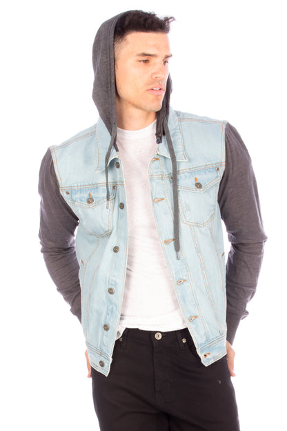 DENIM HOODIE JACKET - #LSB