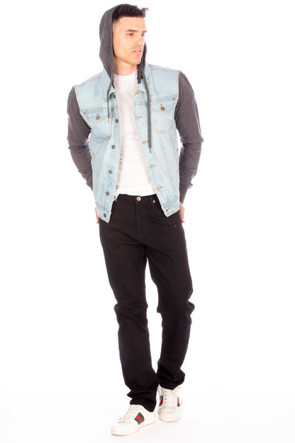 DENIM HOODIE JACKET - #LSB