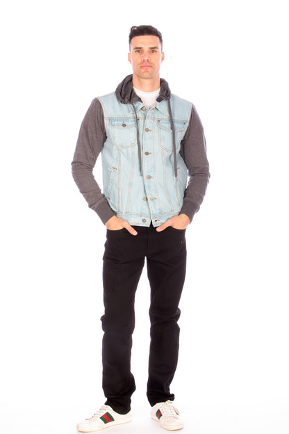 DENIM HOODIE JACKET - #LSB