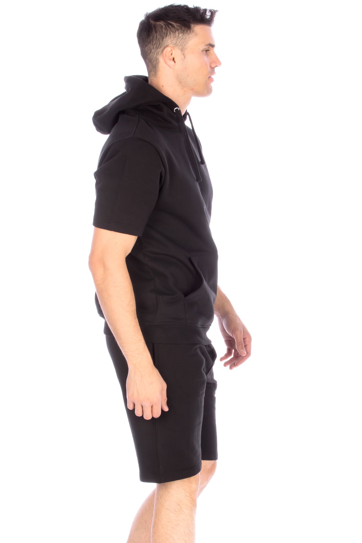 FLEECE JOGGER SHORT #BLACK
