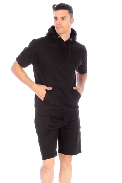 FLEECE JOGGER SHORT #BLACK