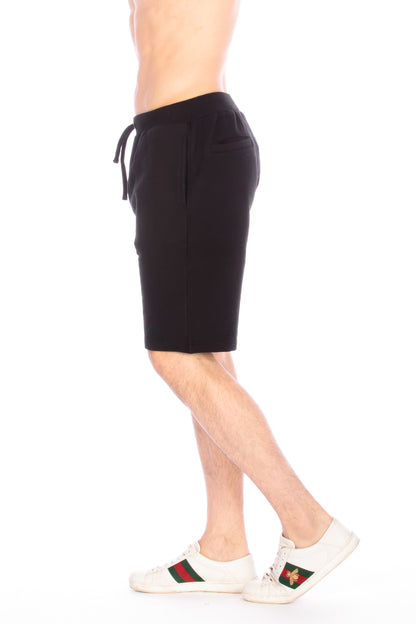FLEECE JOGGER SHORT #BLACK