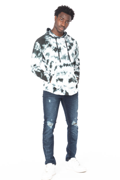 TIE DYE LIGHTWEIGHT HOODIE #WHITE