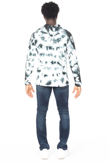 TIE DYE LIGHTWEIGHT HOODIE #WHITE