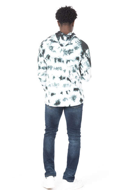 TIE DYE LIGHTWEIGHT HOODIE #WHITE