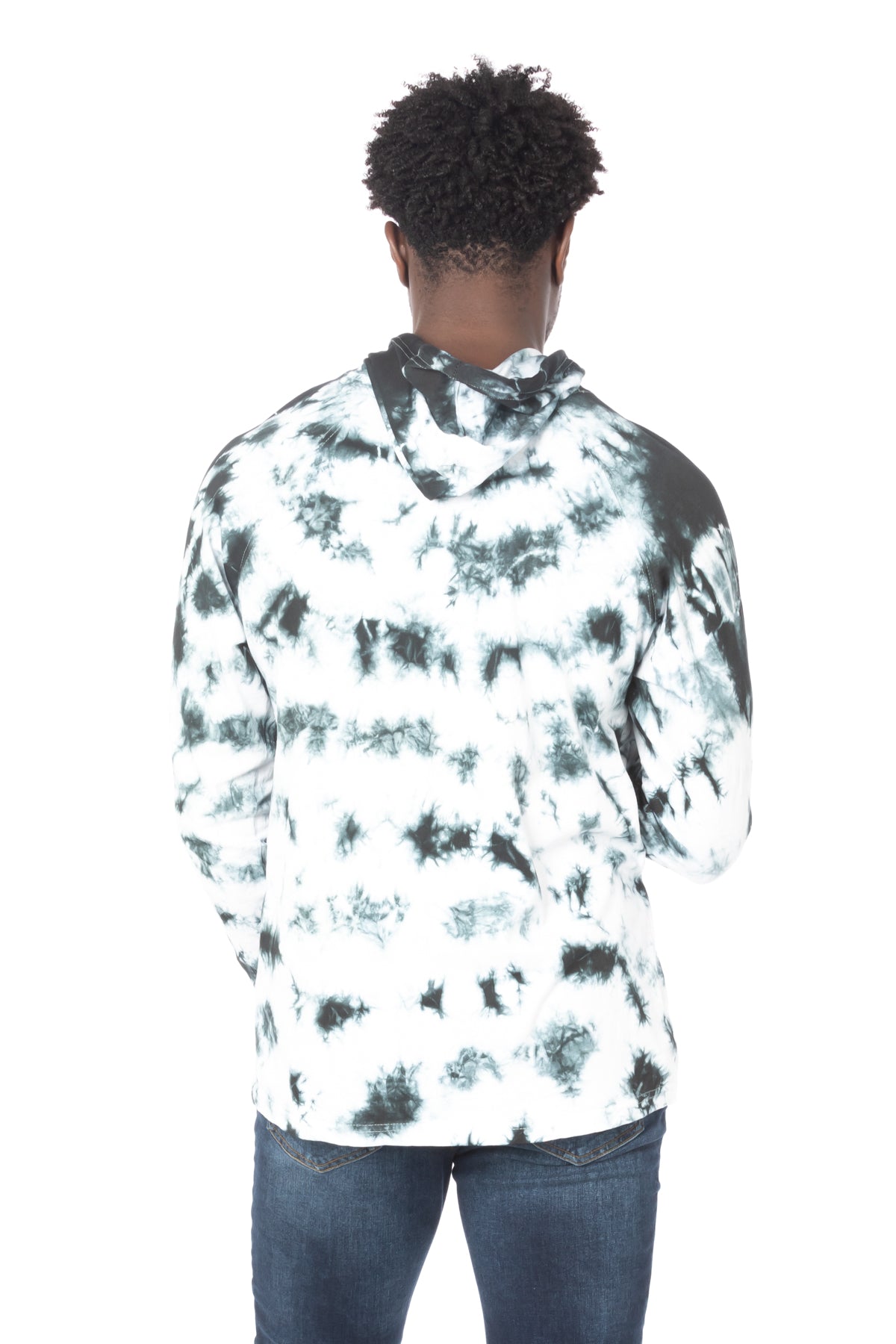 TIE DYE LIGHTWEIGHT HOODIE #WHITE