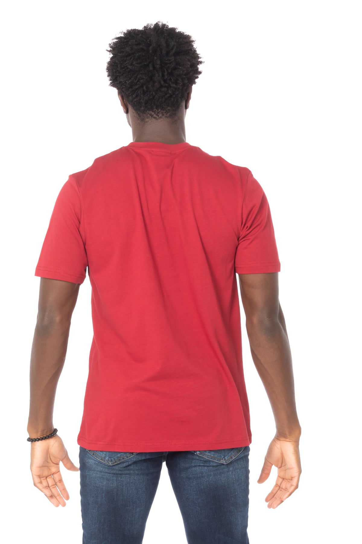 Solid Maroon Stripe Cotton T-Shirt
