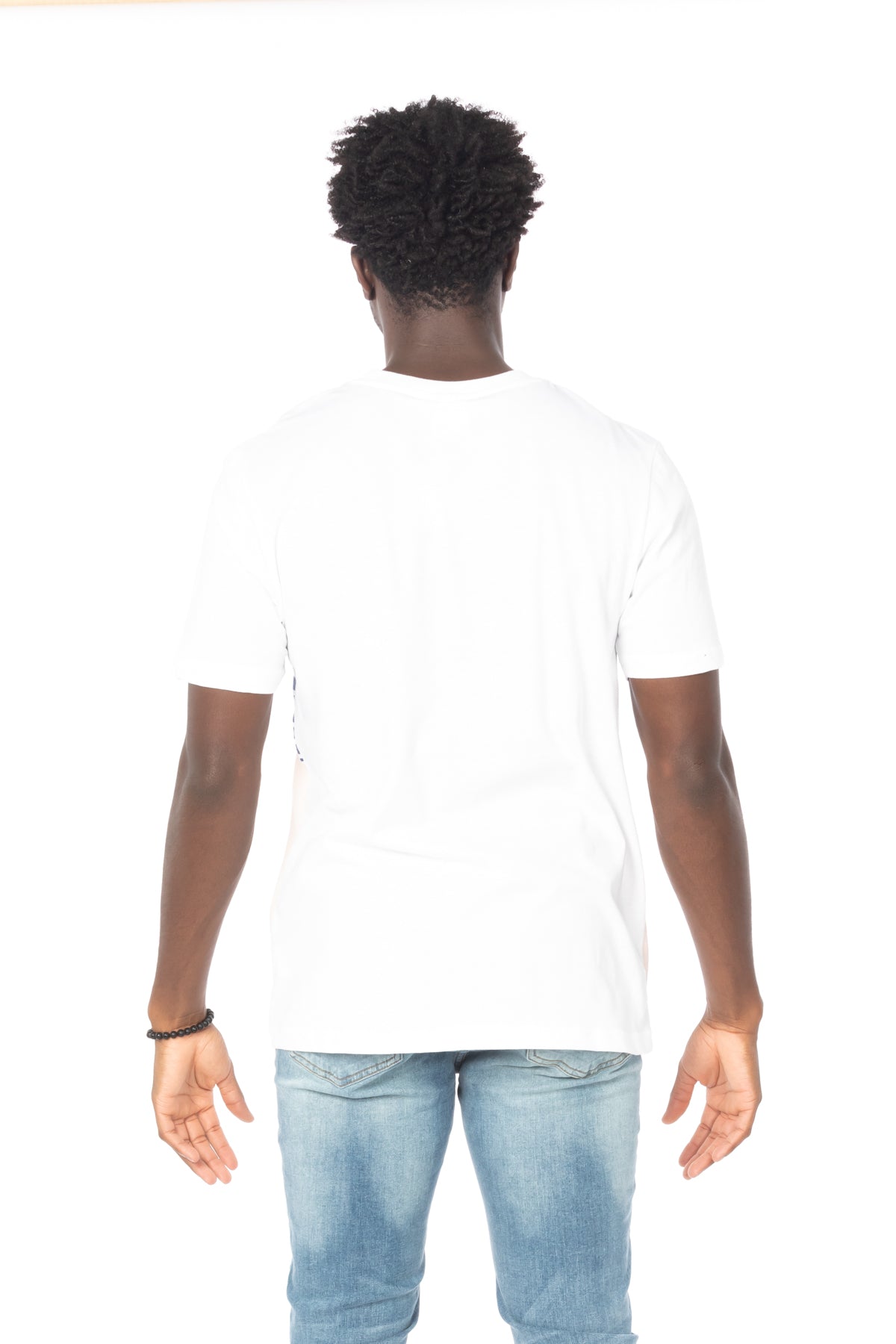 Pink-Navy Stripe Pocket Cotton T-Shirt
