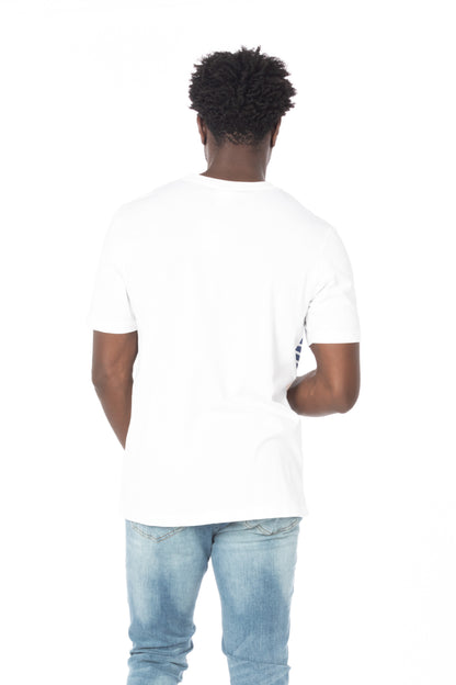 Pink-Navy Stripe Pocket Cotton T-Shirt