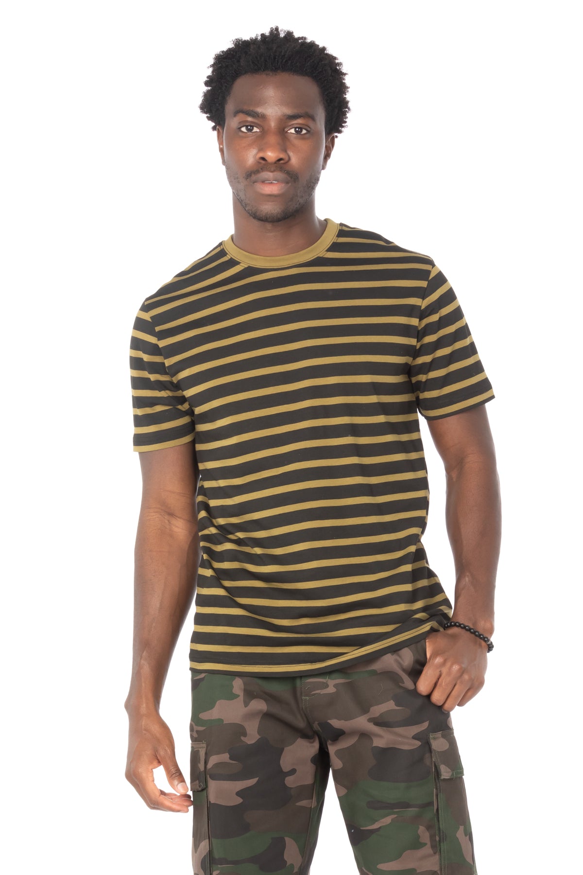 Olive Black Stripe T-Shirt