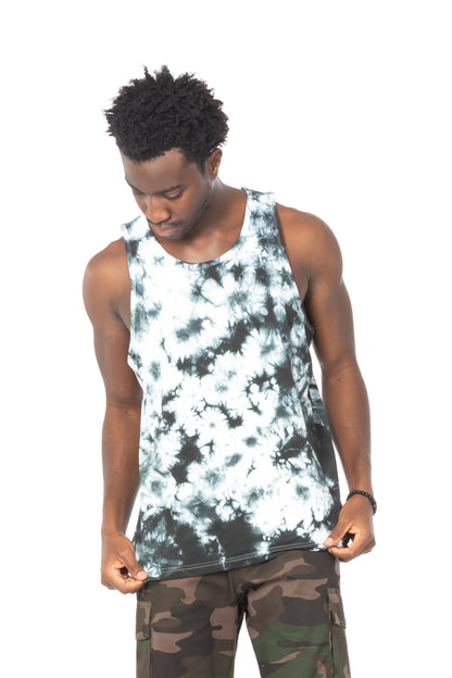 White Tie Dye Tank Top