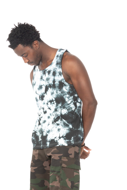White Tie Dye Tank Top