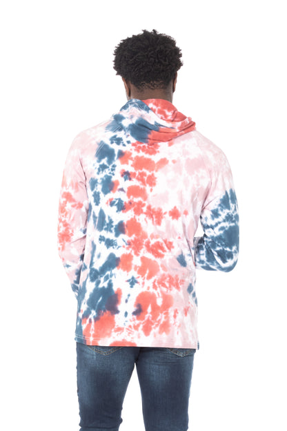 TIE DYE LIGHTWEIGHT HOODIE #PINK BLUE