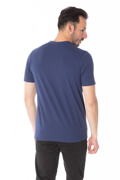 Solid Charcoal Navy Stripe T-Shirt