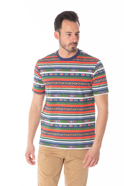 Aztec Print Multi Color T-Shirt