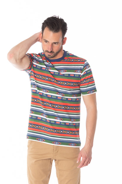 Aztec Print Multi Color T-Shirt