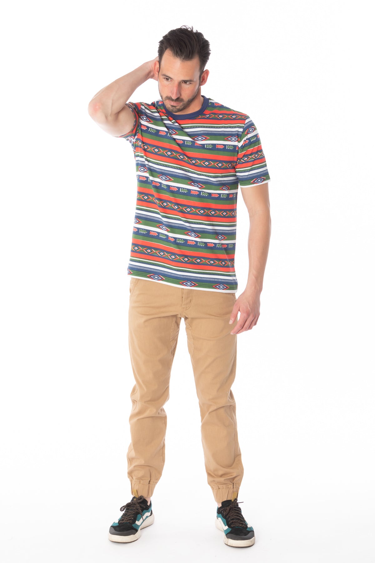 Aztec Print Multi Color T-Shirt