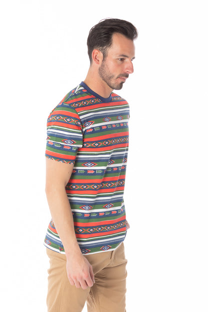 Aztec Print Multi Color T-Shirt