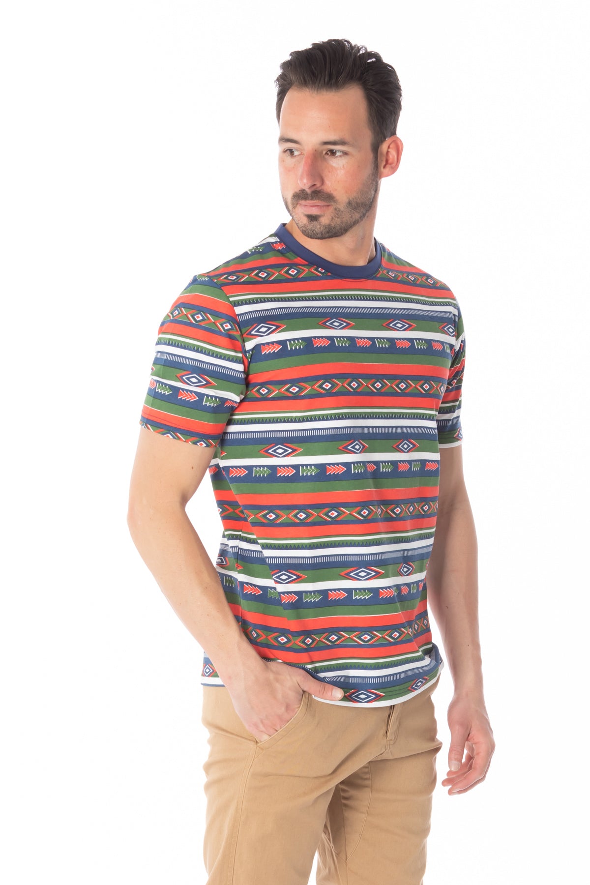 Aztec Print Multi Color T-Shirt