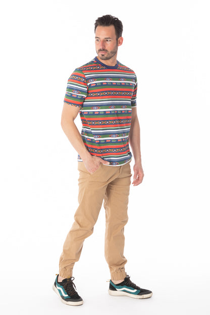 Aztec Print Multi Color T-Shirt