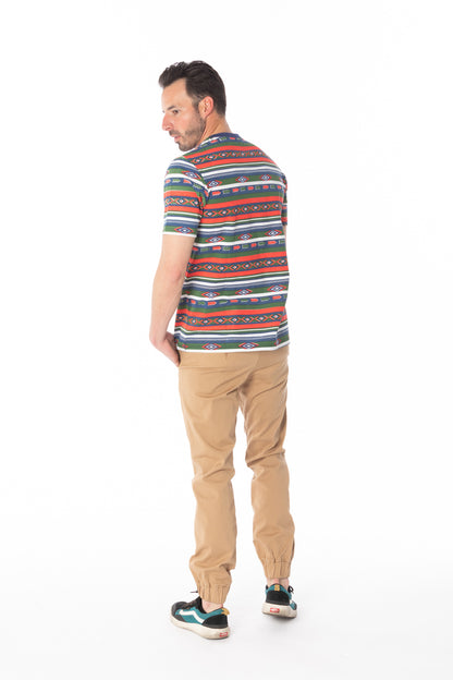 Aztec Print Multi Color T-Shirt