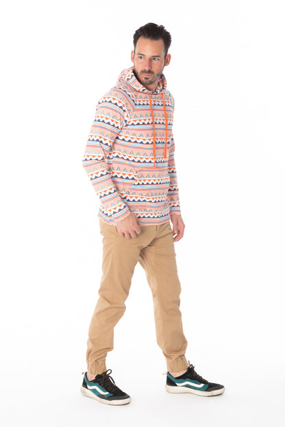 MULTI AZTEC PRINT LIGHT WEIGHT HOODIE
