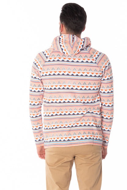 MULTI AZTEC PRINT LIGHT WEIGHT HOODIE