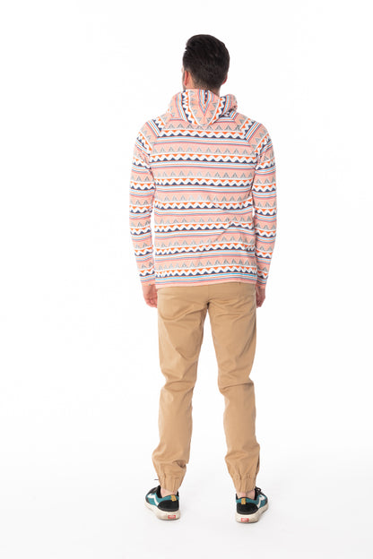 MULTI AZTEC PRINT LIGHT WEIGHT HOODIE
