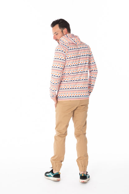 MULTI AZTEC PRINT LIGHT WEIGHT HOODIE