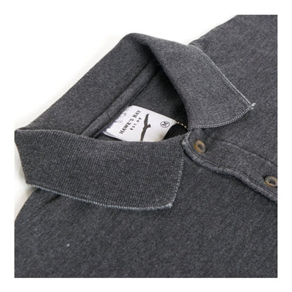 Hawks Bay Burn Out Pique Polo - #Black
